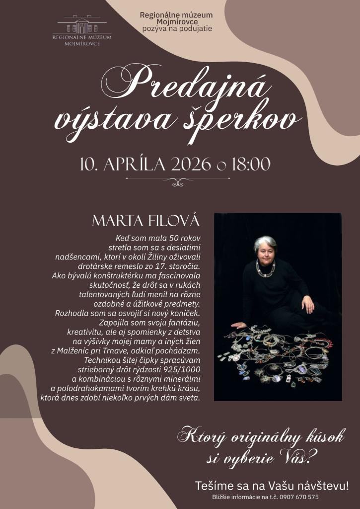 Predajná výstava šperkov - plagát