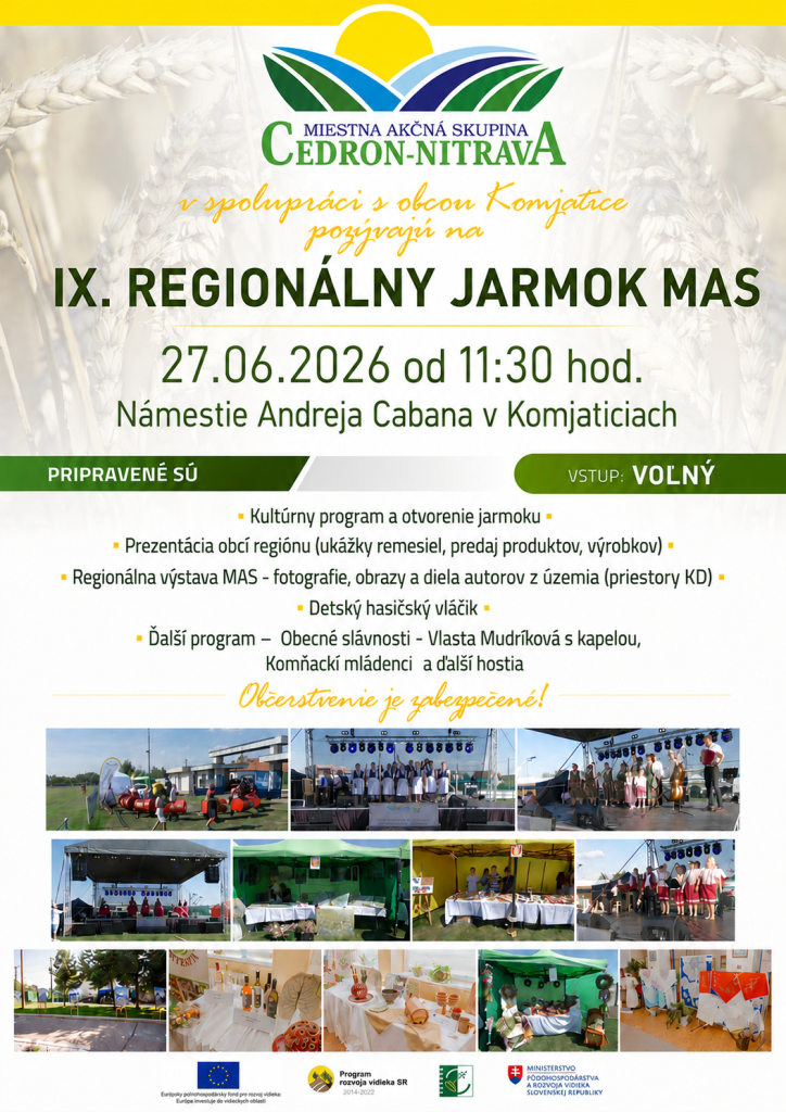9. regionálny jarmok MAS v Komjaticiach - plagát